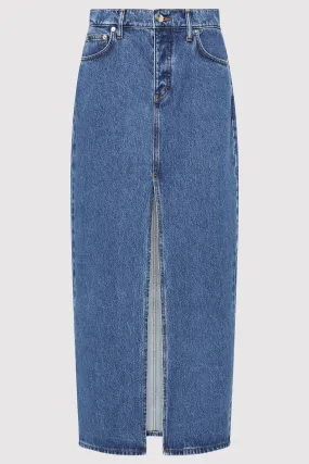 DENIM MAXI SKIRT - DENIM BLUE