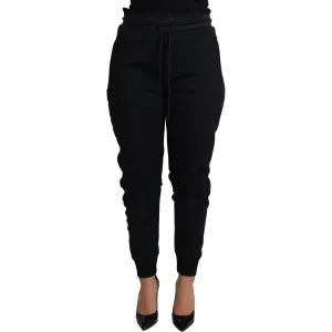 Dolce & Gabbana Elegant Black Jogger Trousers with Iconic Logo