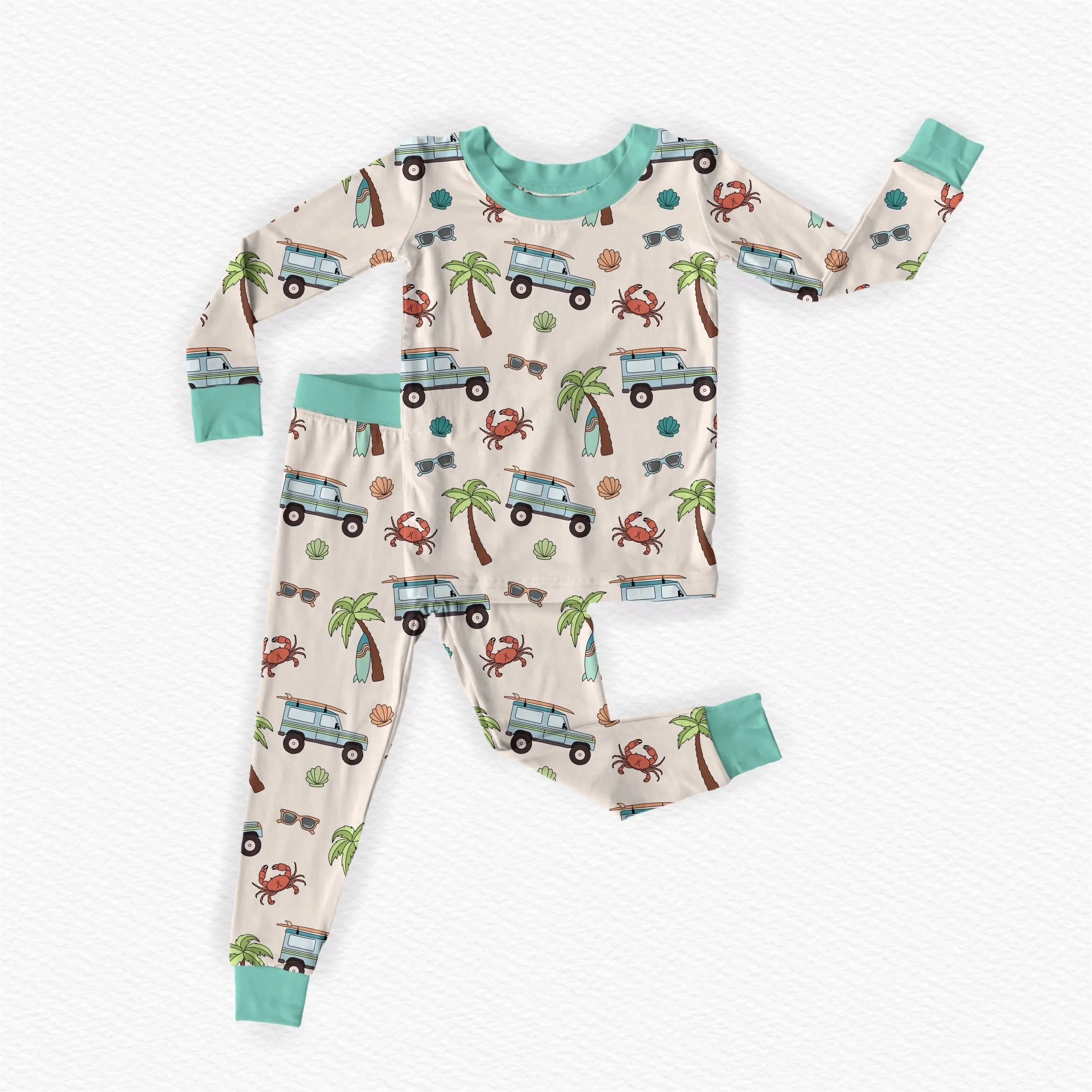 Don't Be Crabby Bamboo Romper/ 2 Piece Set