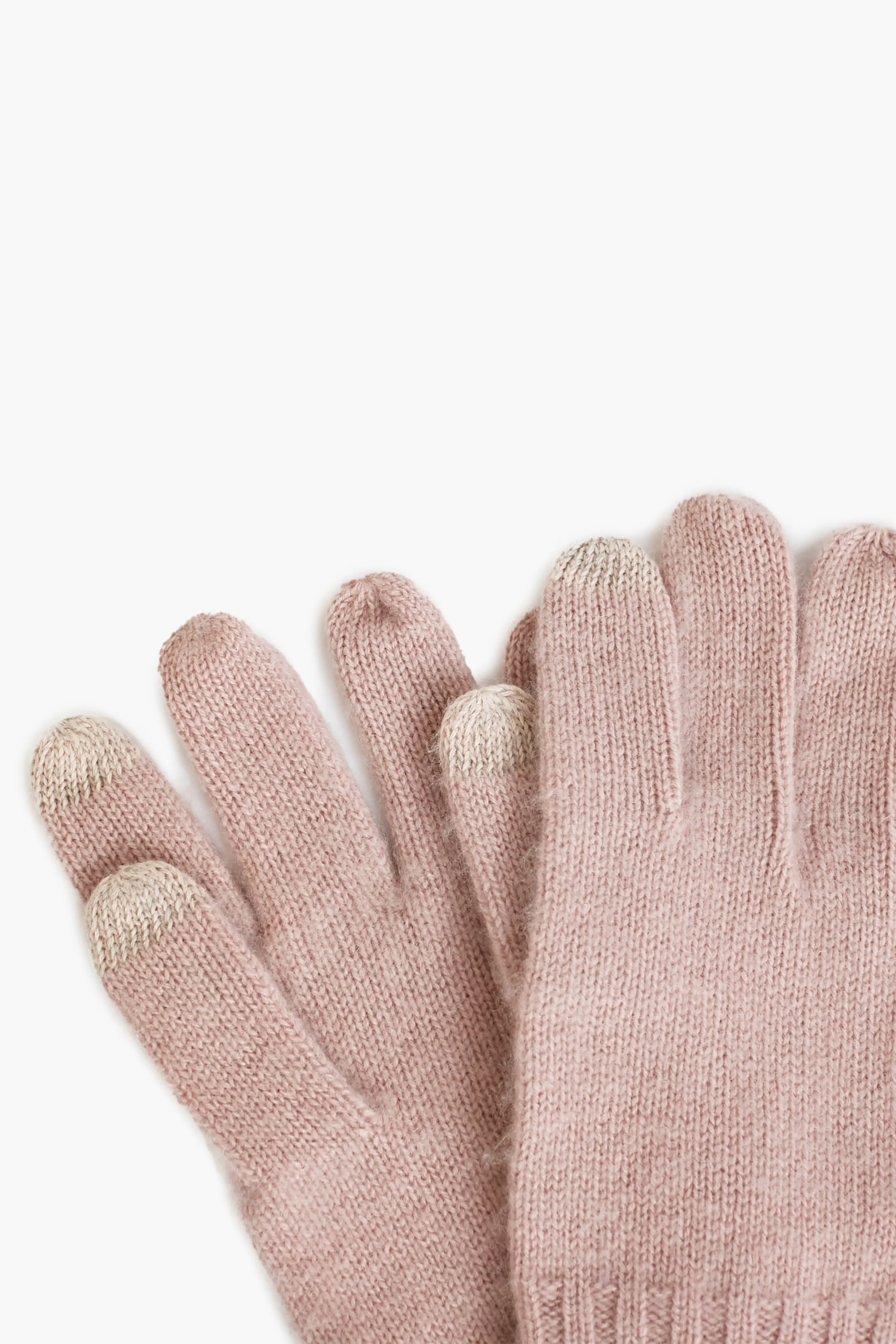 Dusty Rose Cashmere Texting Gloves