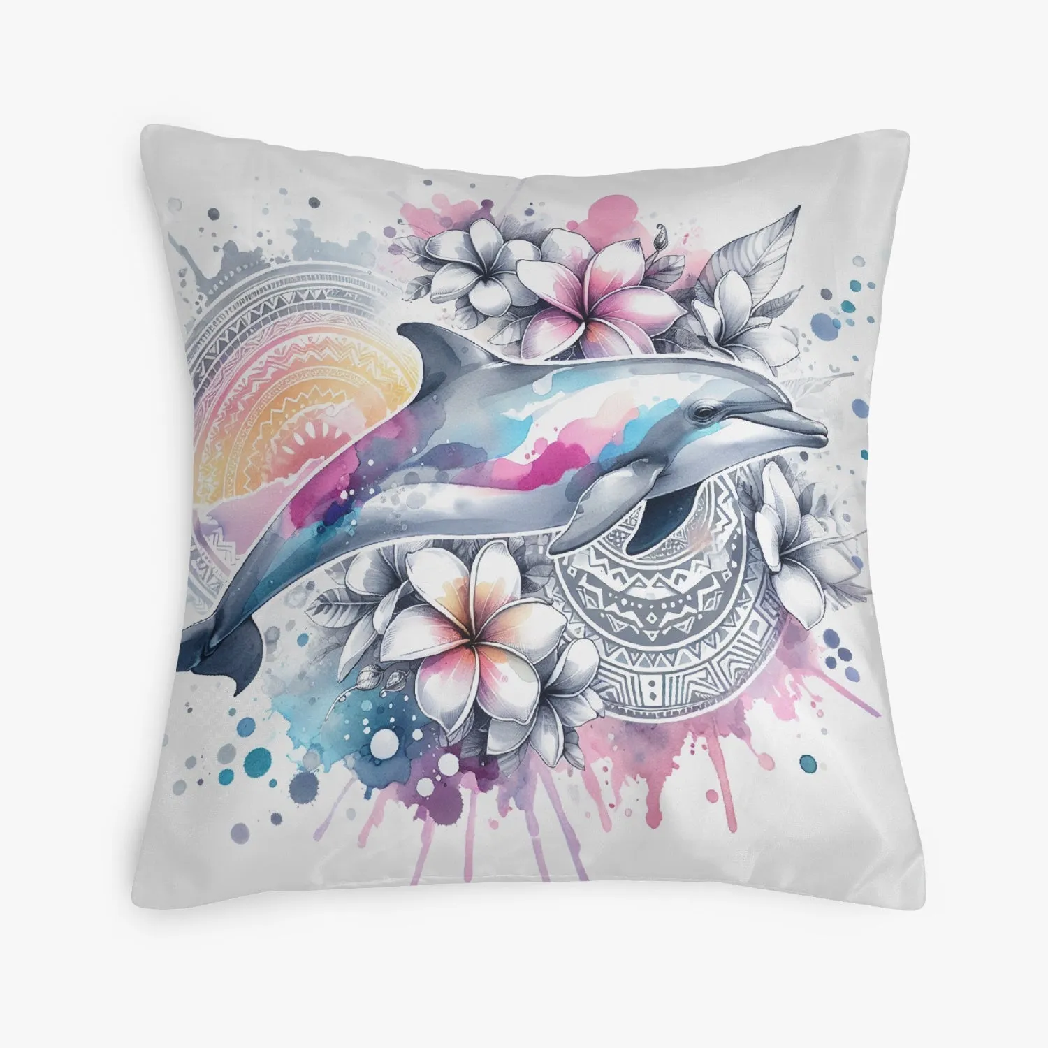 Dynamic Dolphin Undersea Pillow Cover