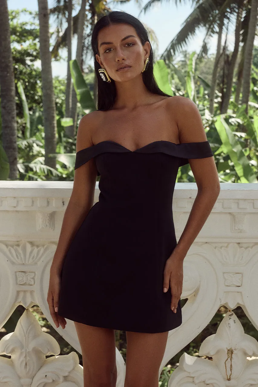 EBONY MINI DRESS - BLACK