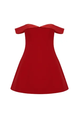 EBONY MINI DRESS - RED