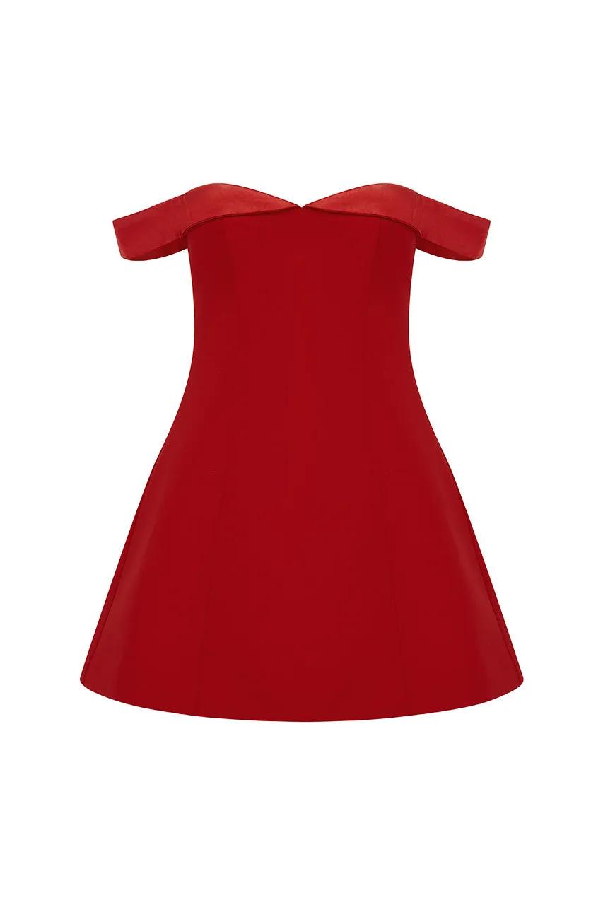 EBONY MINI DRESS - RED