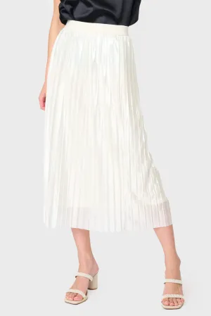 Erin Shine Pleated Midi Skirt