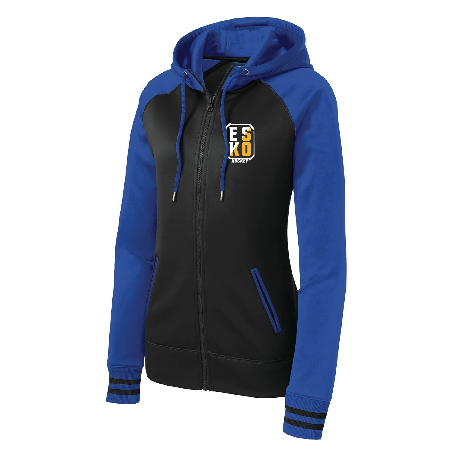 Esko Hockey Ladies Sport-Wick® Varsity Fleece Full-Zip Hooded Jacket