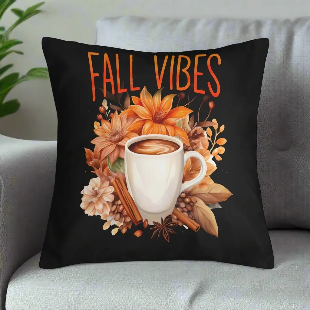 Fall Vibes 18" Square Pillow Cover