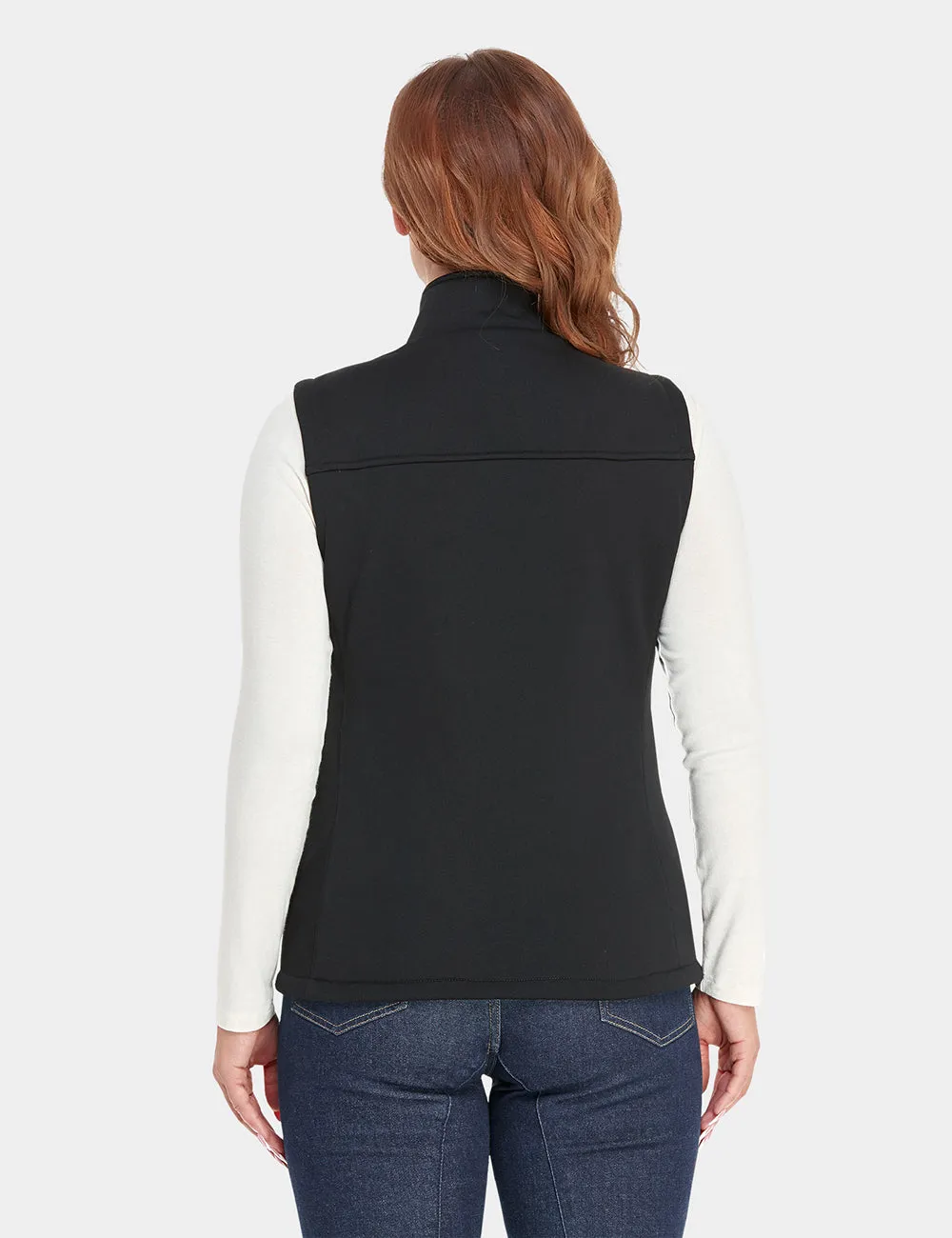 Final Sale - Women's Heated Fleece Vest - Black