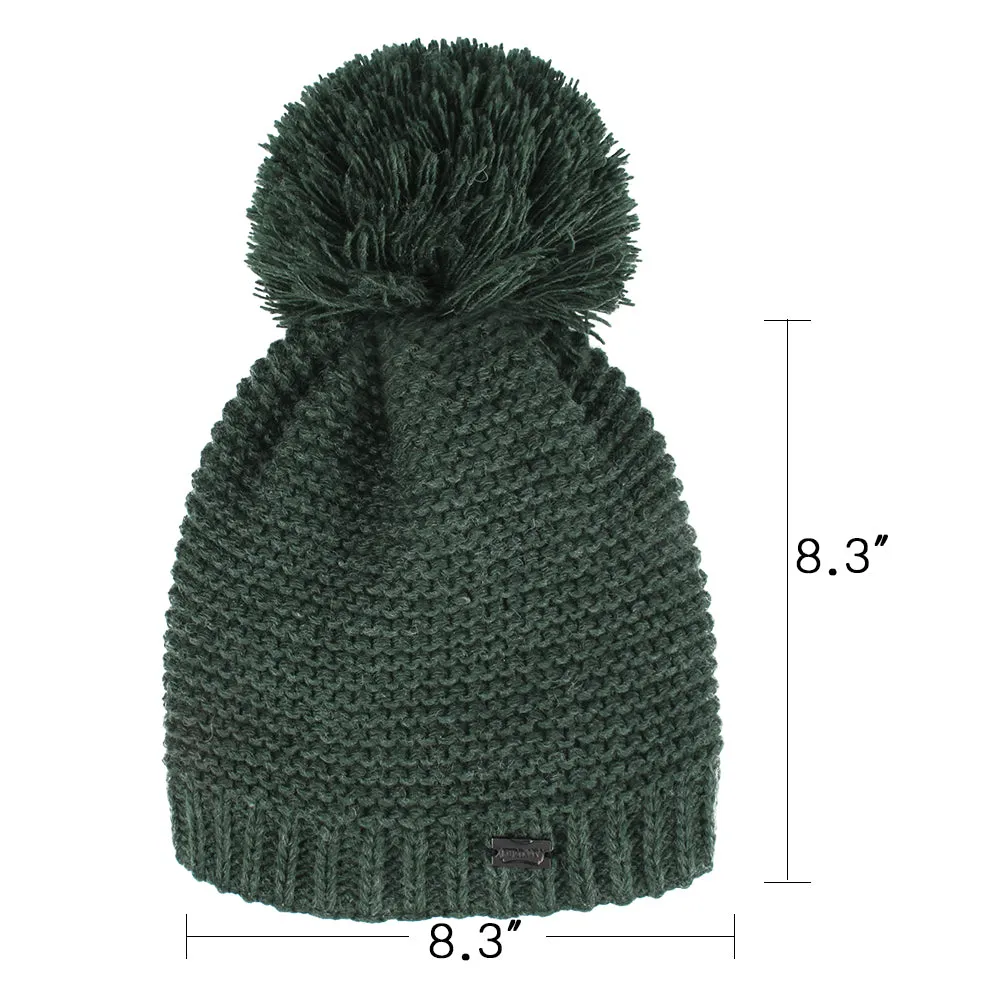 FURTALK Winter Women  Yarn Pom Pom HAT HTWL095