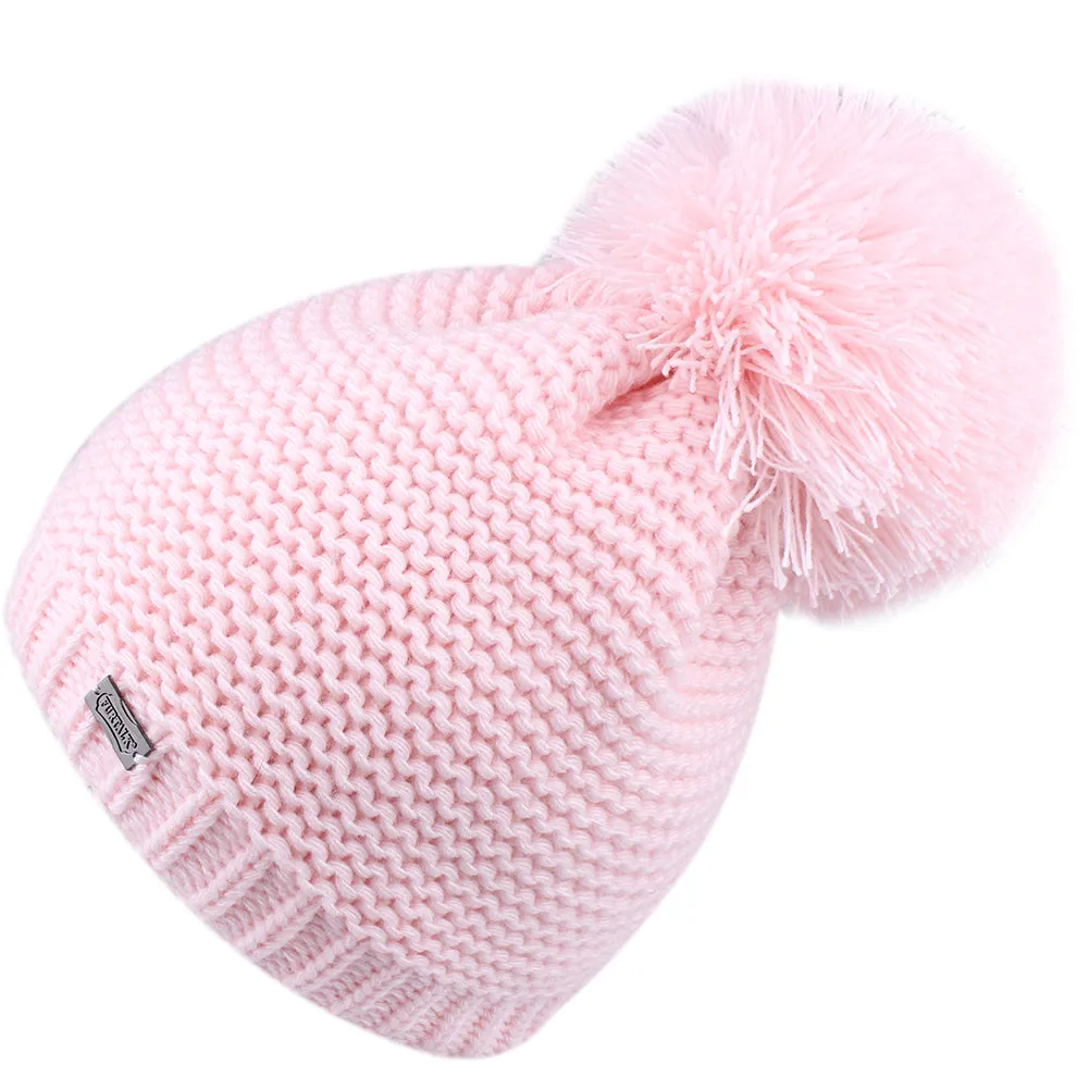 FURTALK Winter Women  Yarn Pom Pom HAT HTWL095