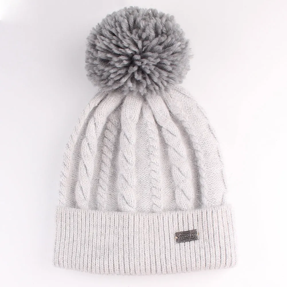 FURTALK Women Winter  Yarn Pom Pom Hat Drop Shipping AD001