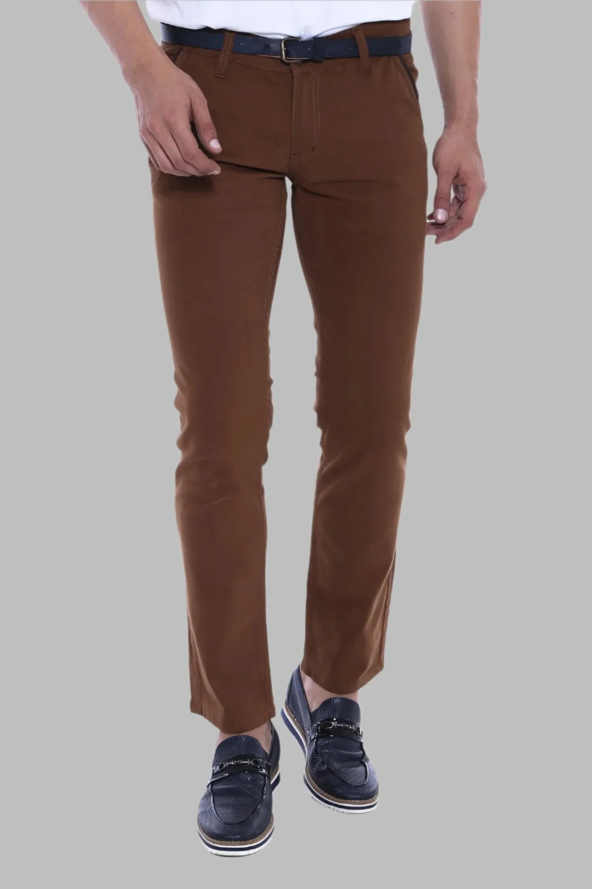 Gabardin Tan Men Pants - Wessi