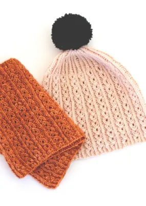 Gabo Hat & Cowl, Ambah O'Brien Print Knitting Pattern