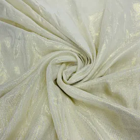 Golden Lurex Dyeable Georgette Jacquard Fabric