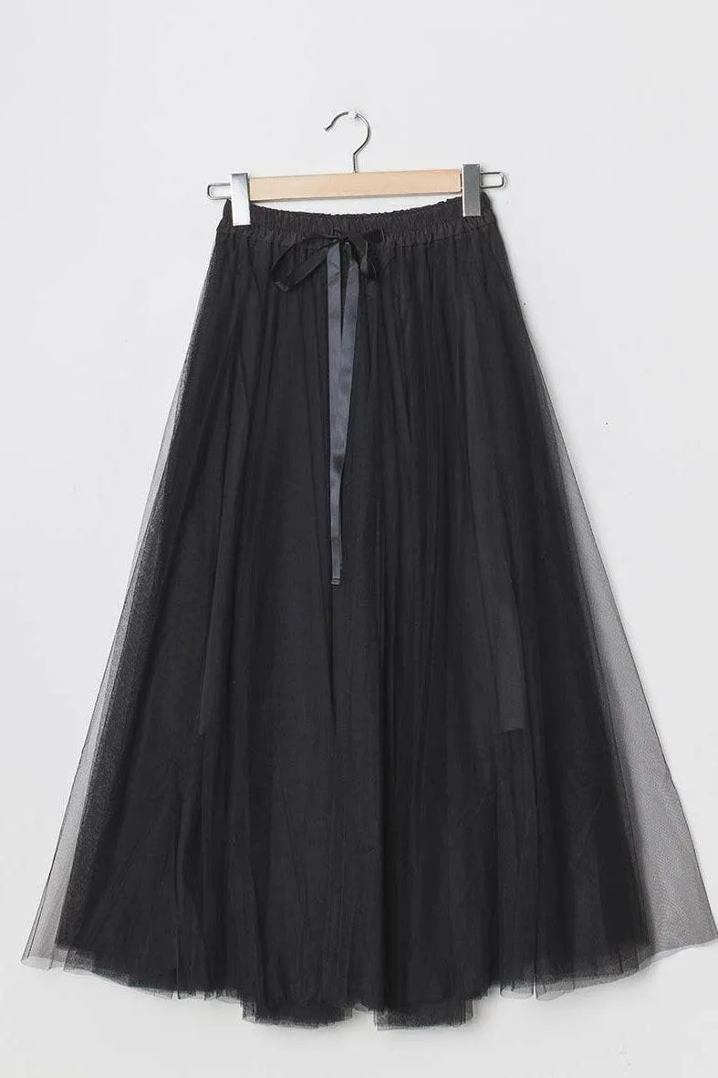 Grace Tulle Skirt | Black