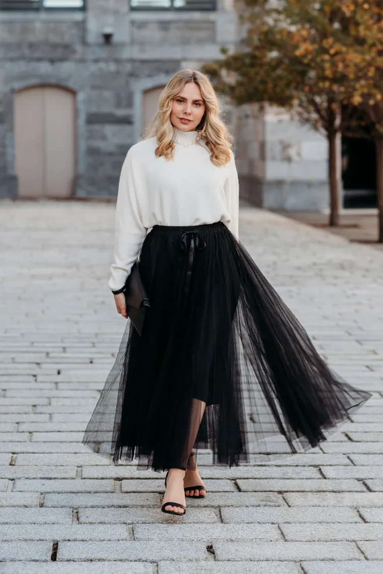 Grace Tulle Skirt | Black