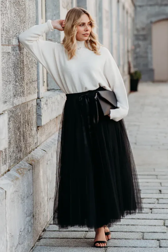 Grace Tulle Skirt | Black