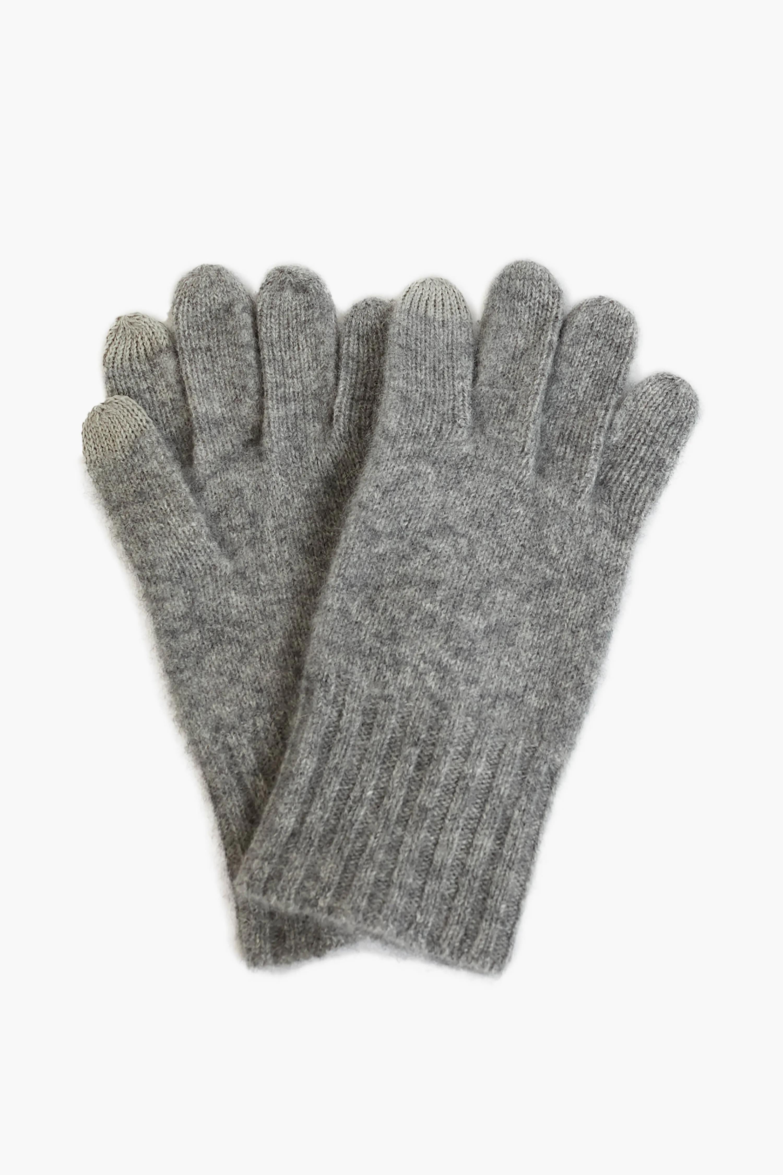 Grey Cashmere Texting Gloves