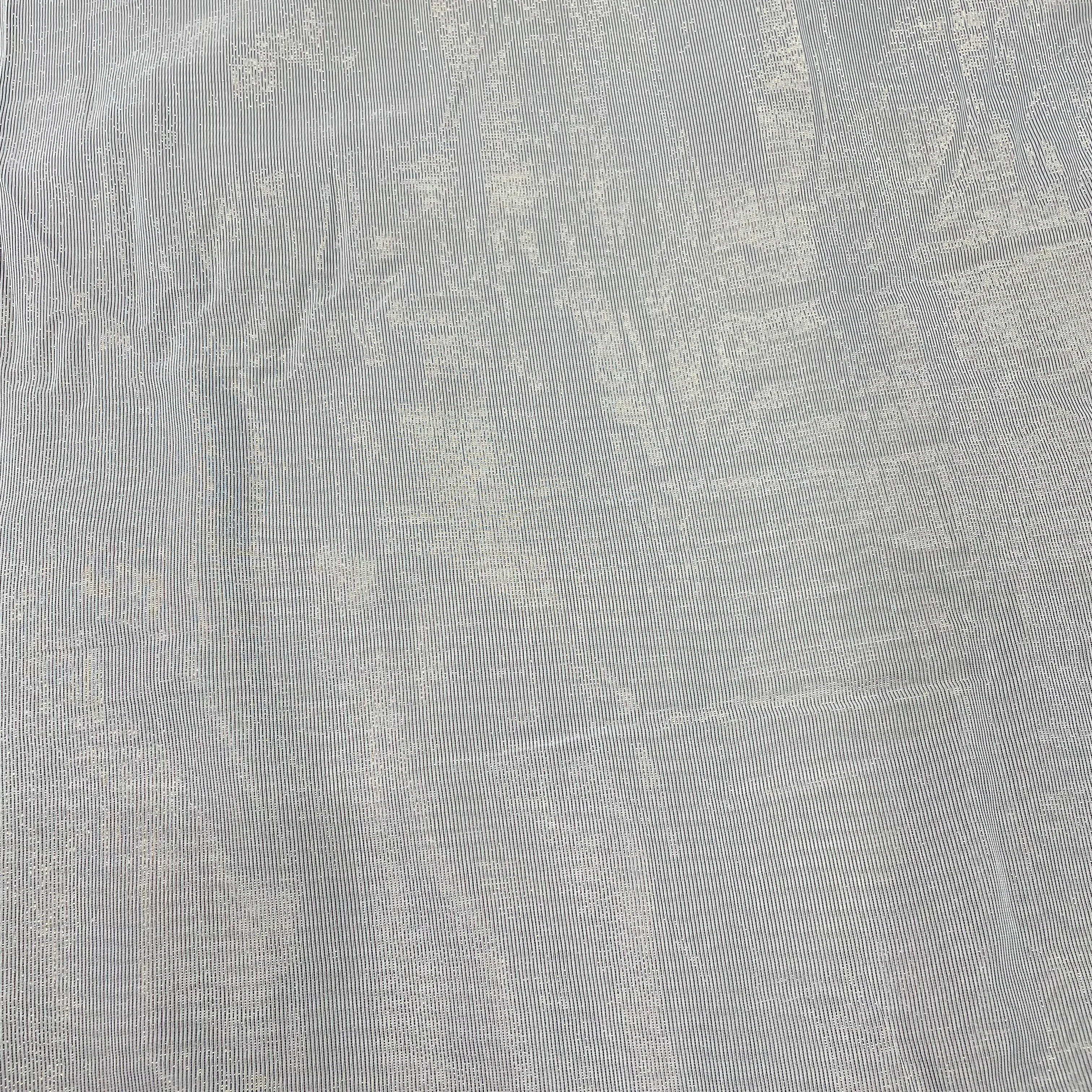 Grey With Golden Lurex Dyeable Georgette Jacquard Fabric