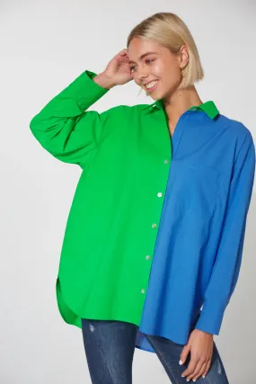 HAVEN Montrose Shirt One Size EVERGREEN/COBALT