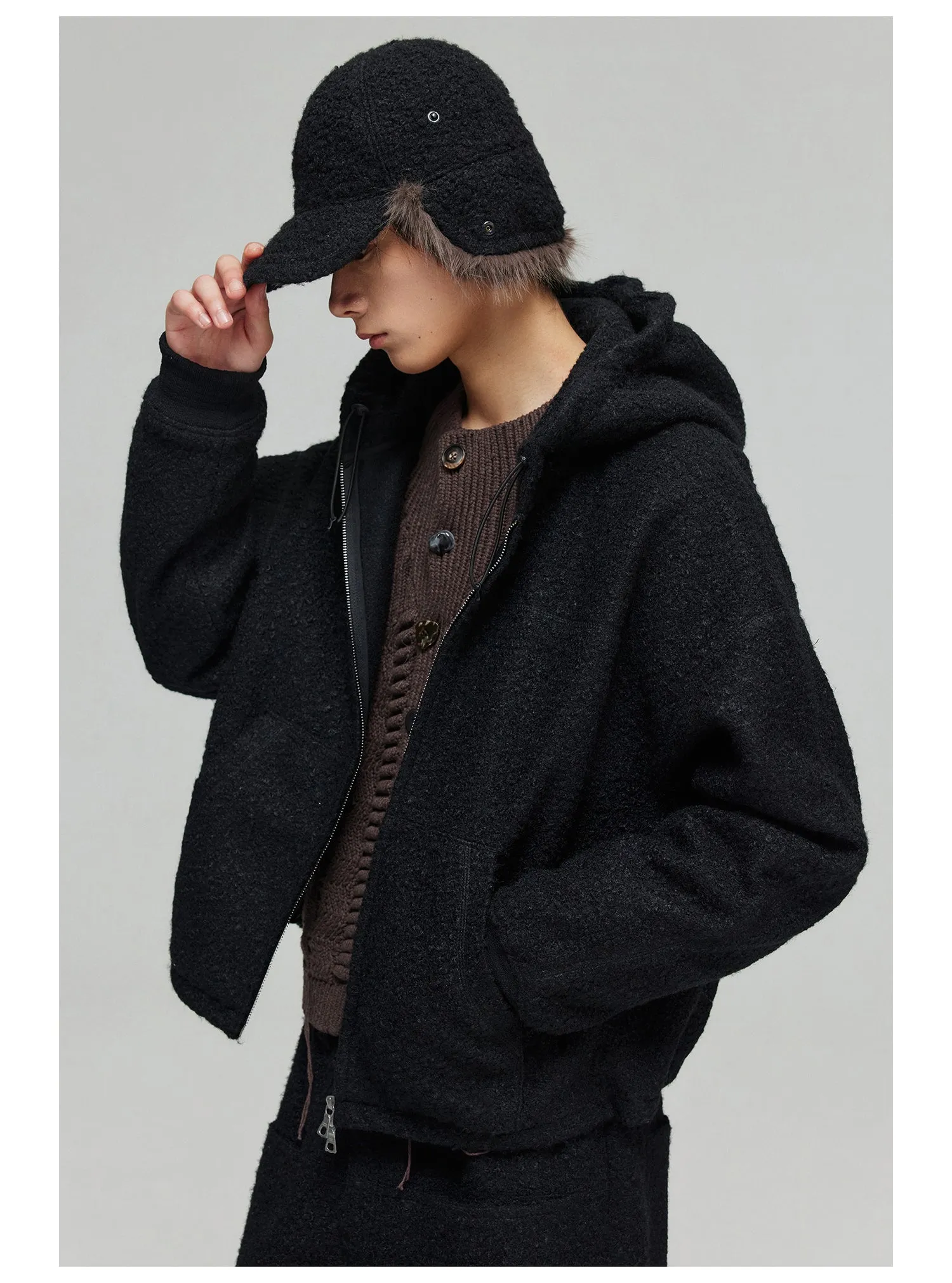 Hooded fleece jacket