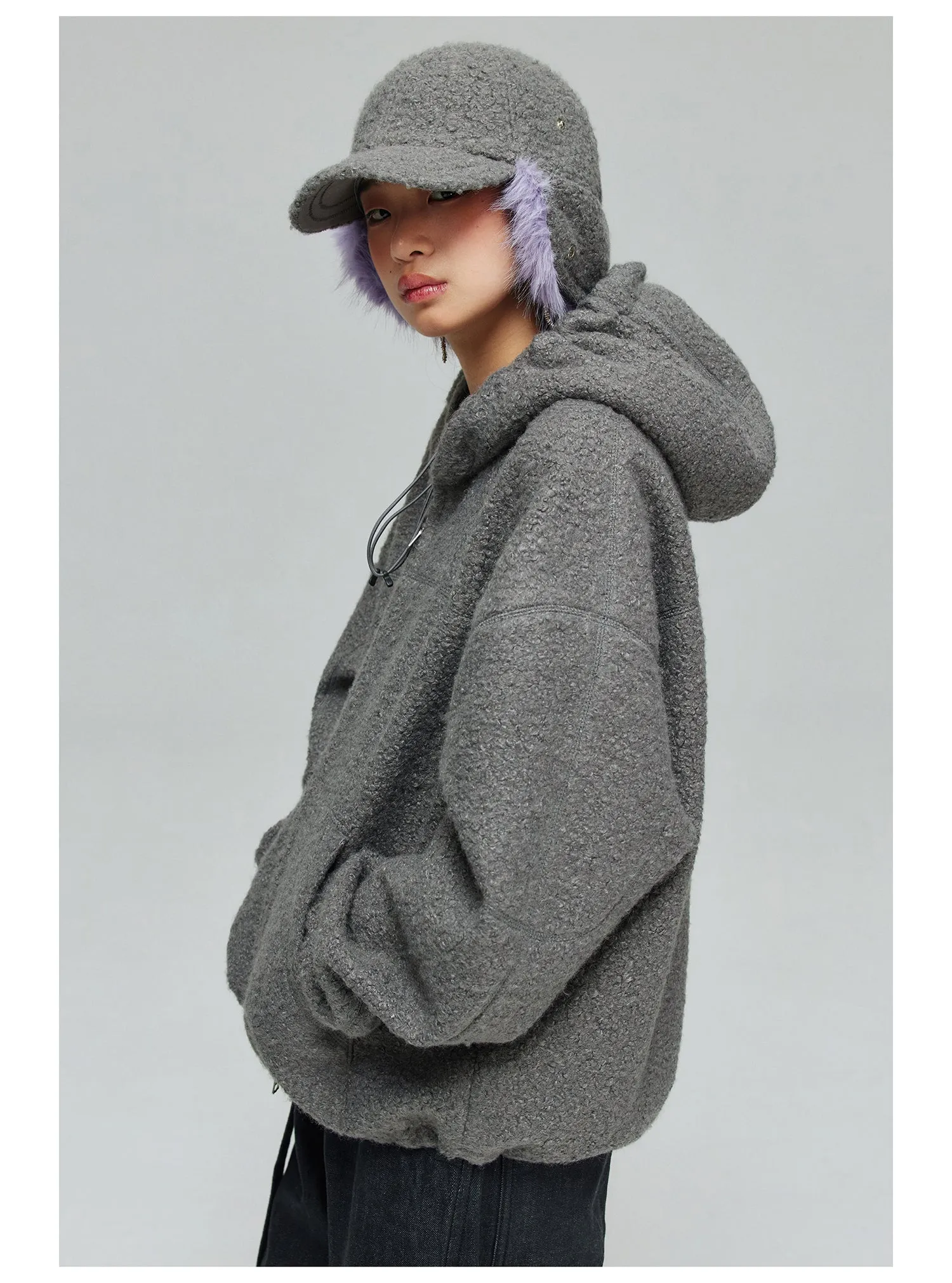 Hooded fleece jacket