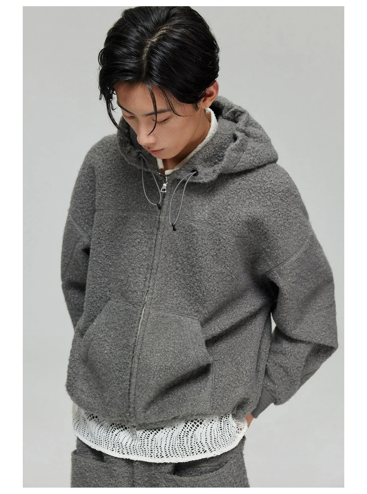 Hooded fleece jacket