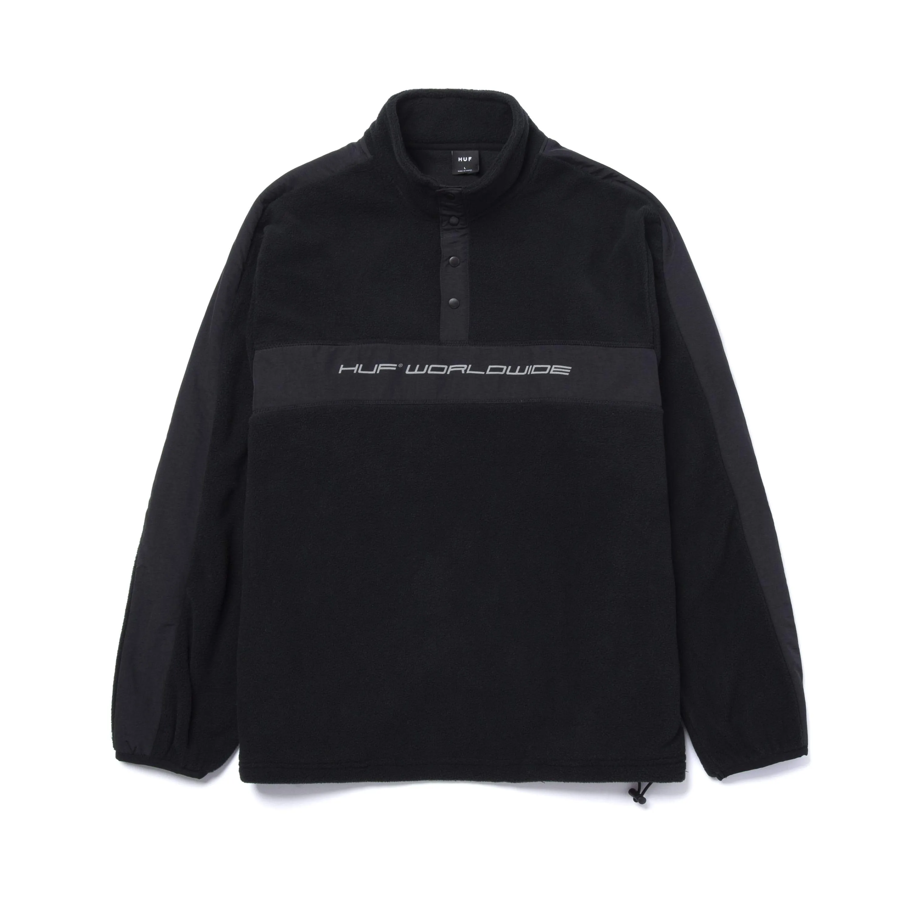 HUF CASCADE POLAR FLEECE JACKET BLACK