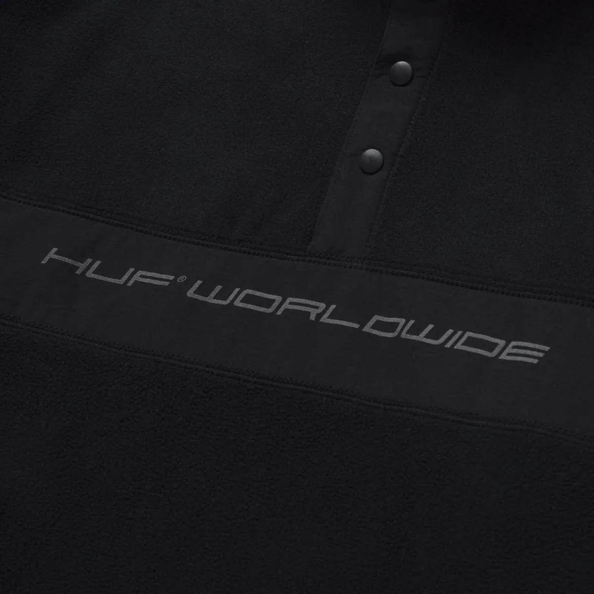 HUF CASCADE POLAR FLEECE JACKET BLACK