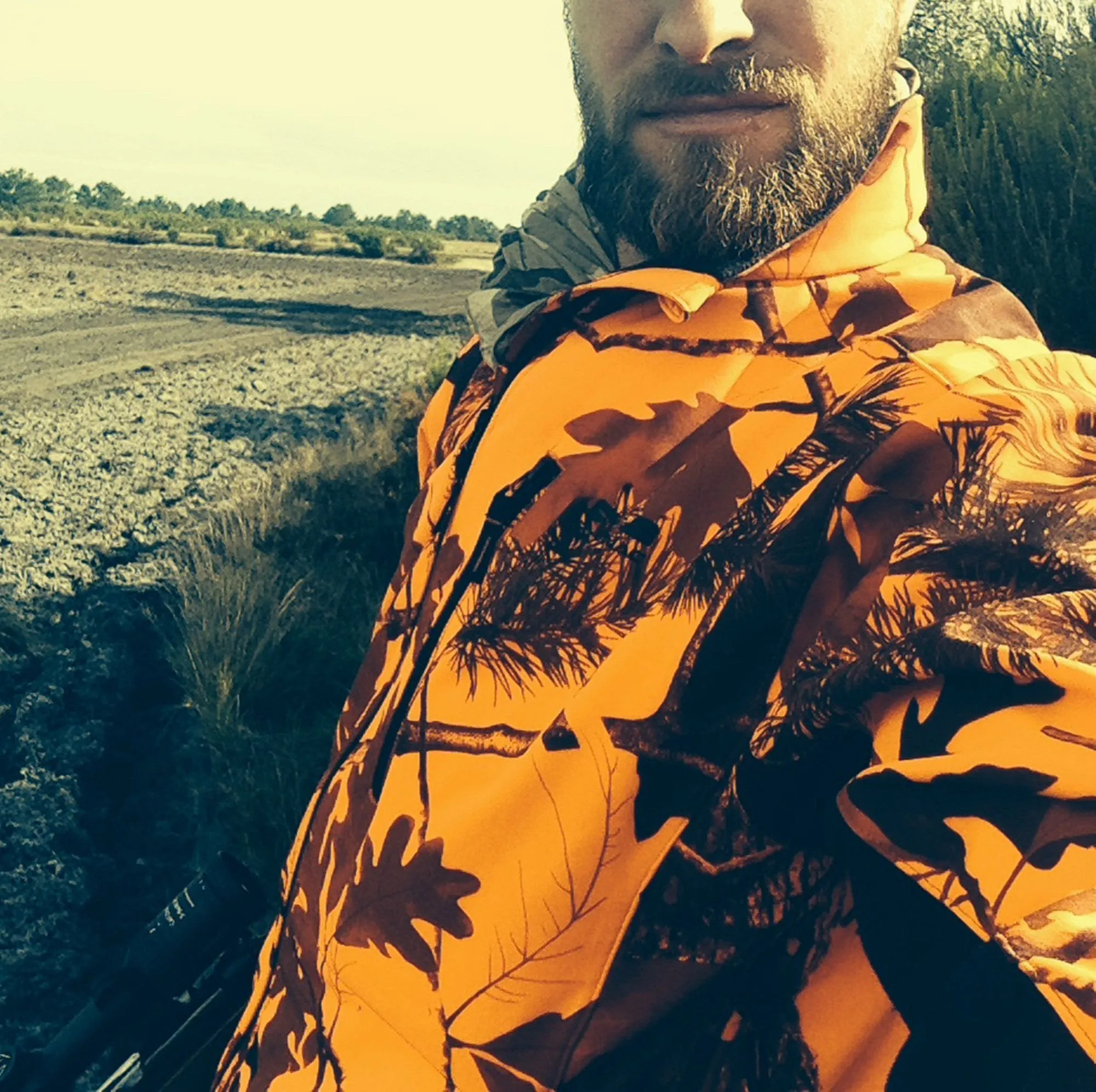 Hunting Jacket Softshell Neon Camo Sibir 500