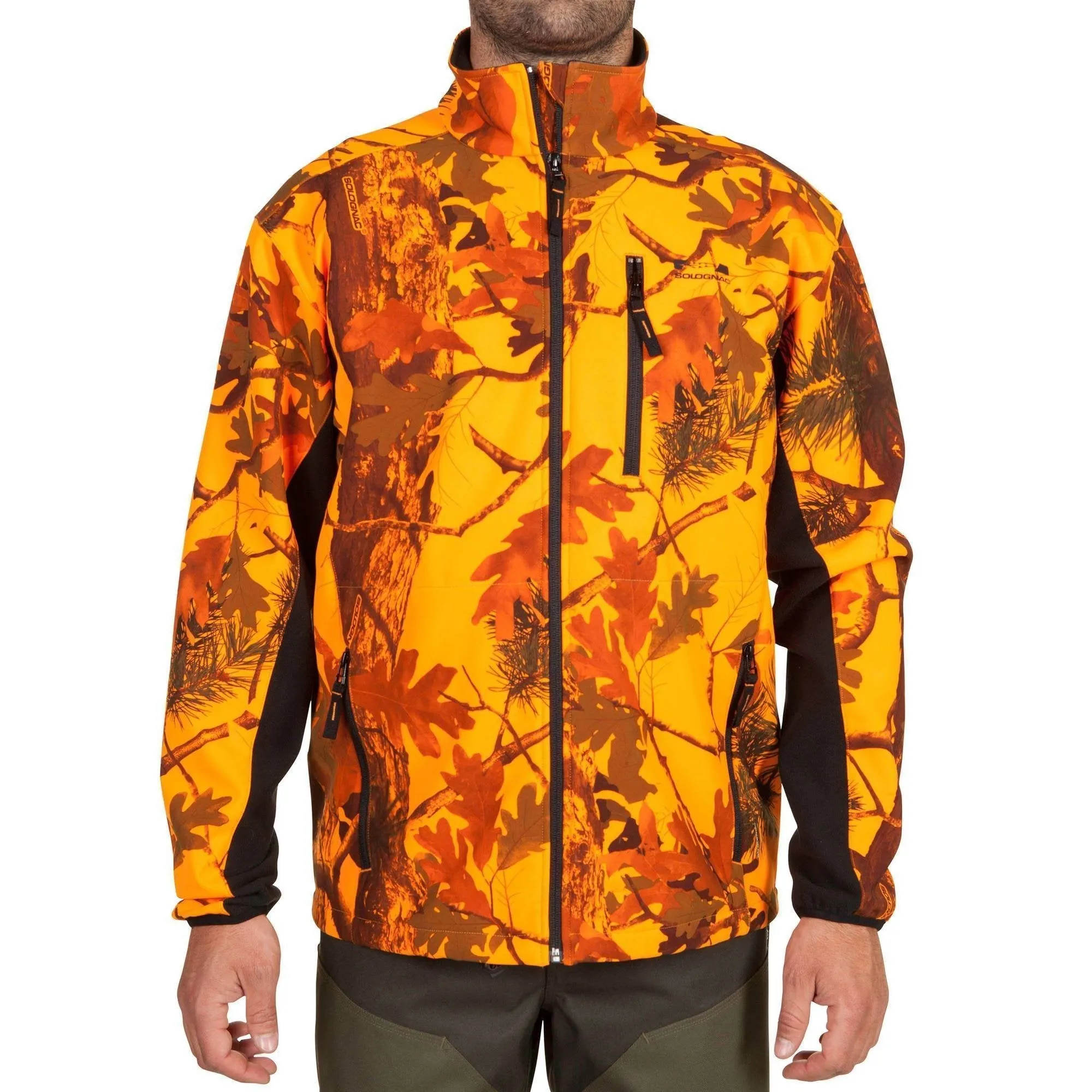 Hunting Jacket Softshell Neon Camo Sibir 500