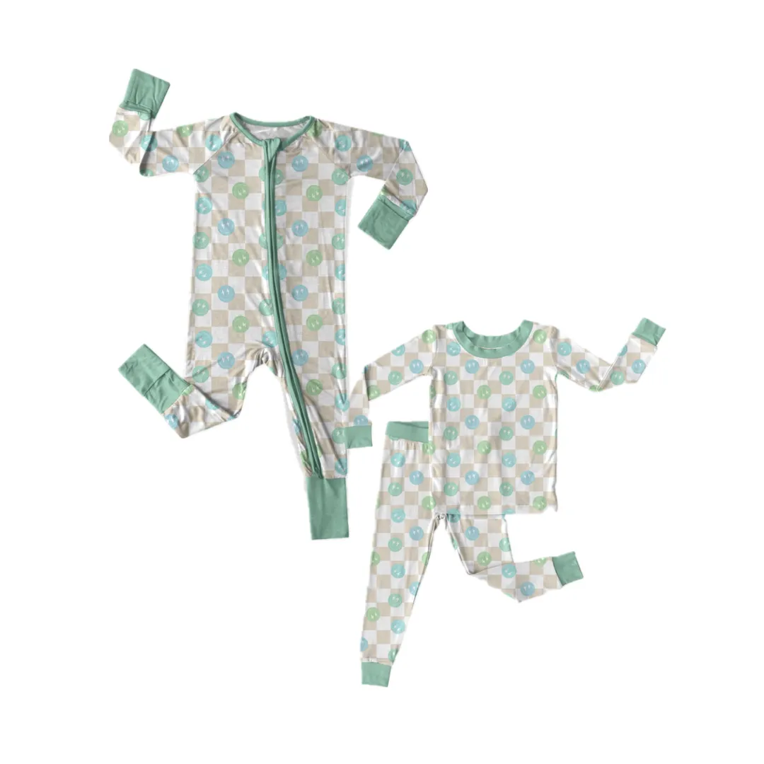 It’s Electric Checks Bamboo Romper/ 2 Piece Set