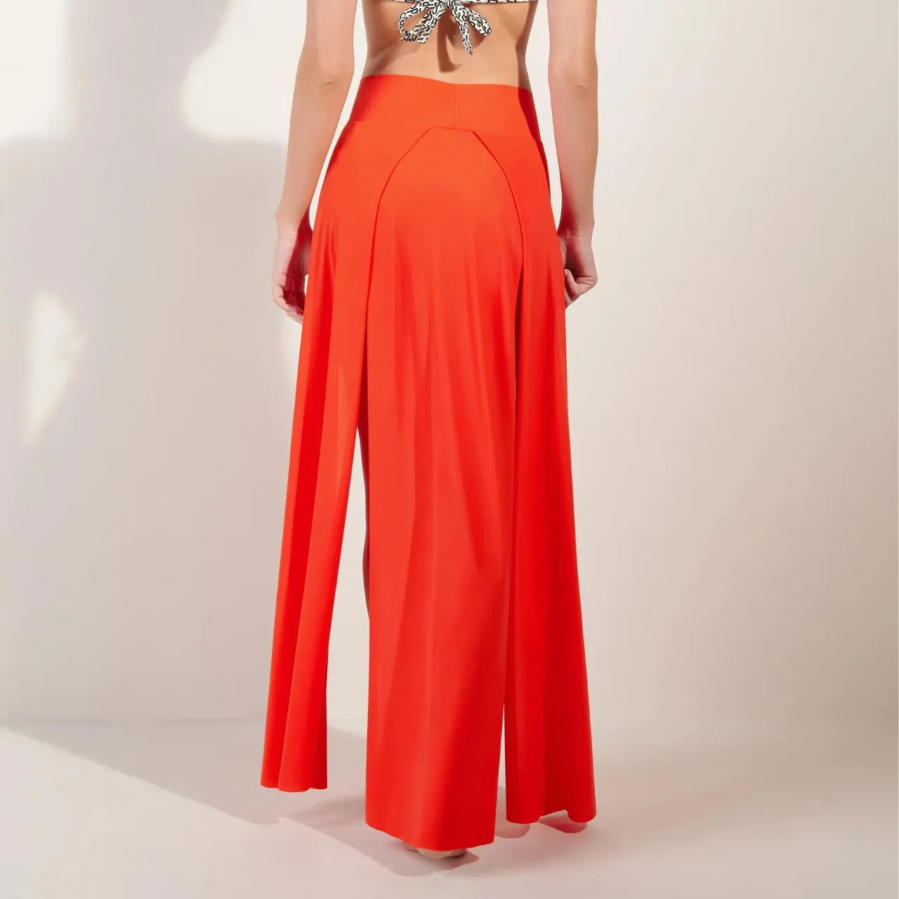 Jax Long Orange Slit Skirt