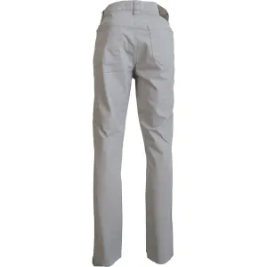 Jeckerson Elegant Gray Cotton Blend Pants