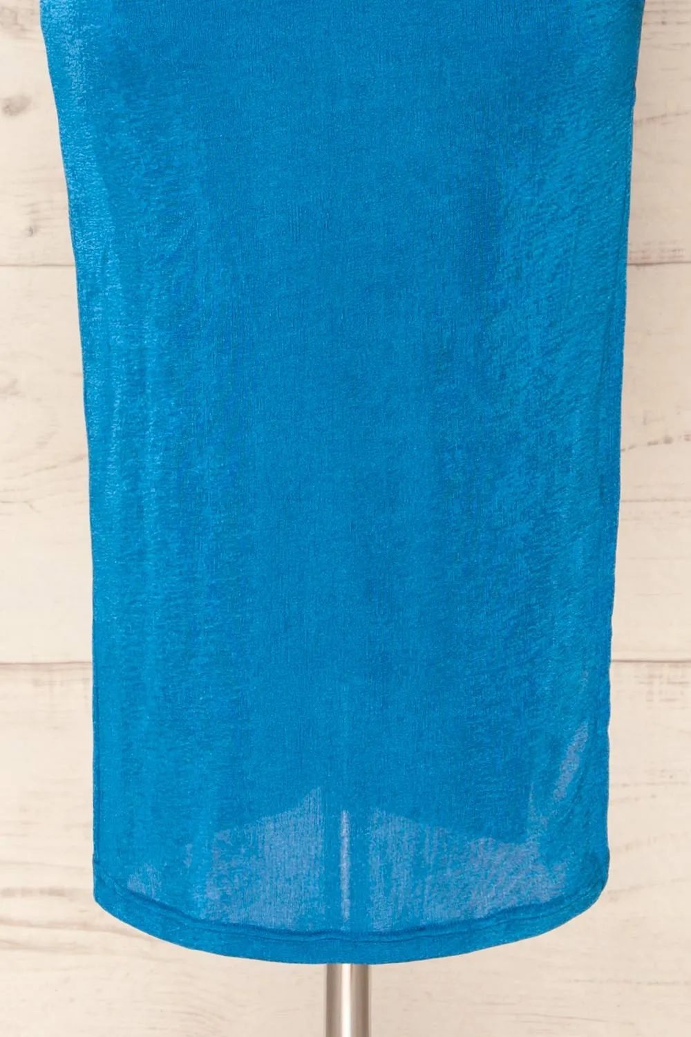 Jhoye Blue | Shimmery Midi Dress w/ Removable Top