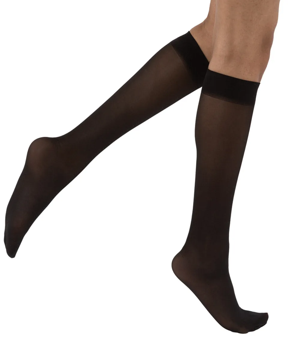 Juzo Naturally Sheer Compression Knee Highs Closed Toe 15-20 mmHg