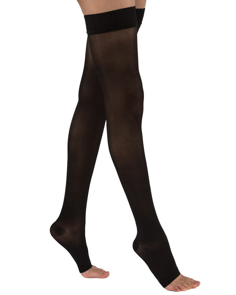 Juzo Naturally Sheer Thigh Highs 20-30 mmHg Open Toe