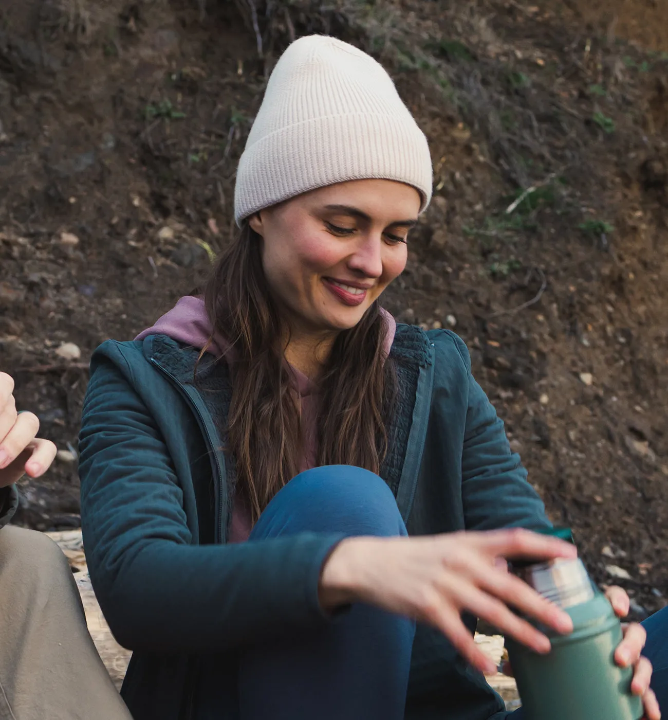 Knit Beanie - Stone