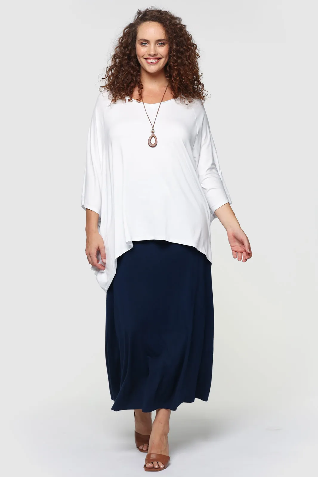 Lana Long Skirt - Navy