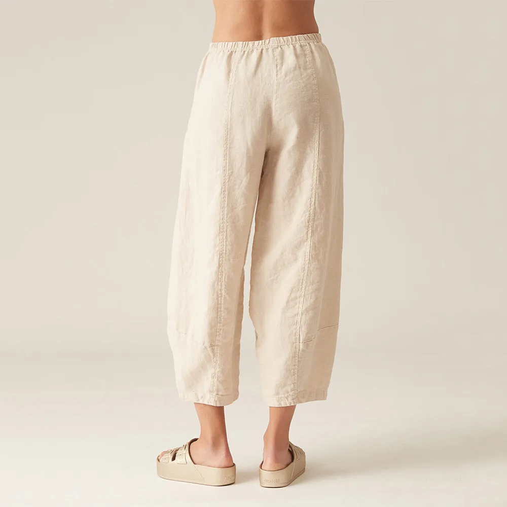 Lantern Barel Shape Linen Trousers