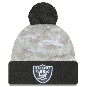 Las Vegas Raiders 2024 Salute to Service Knit Beanie Hat