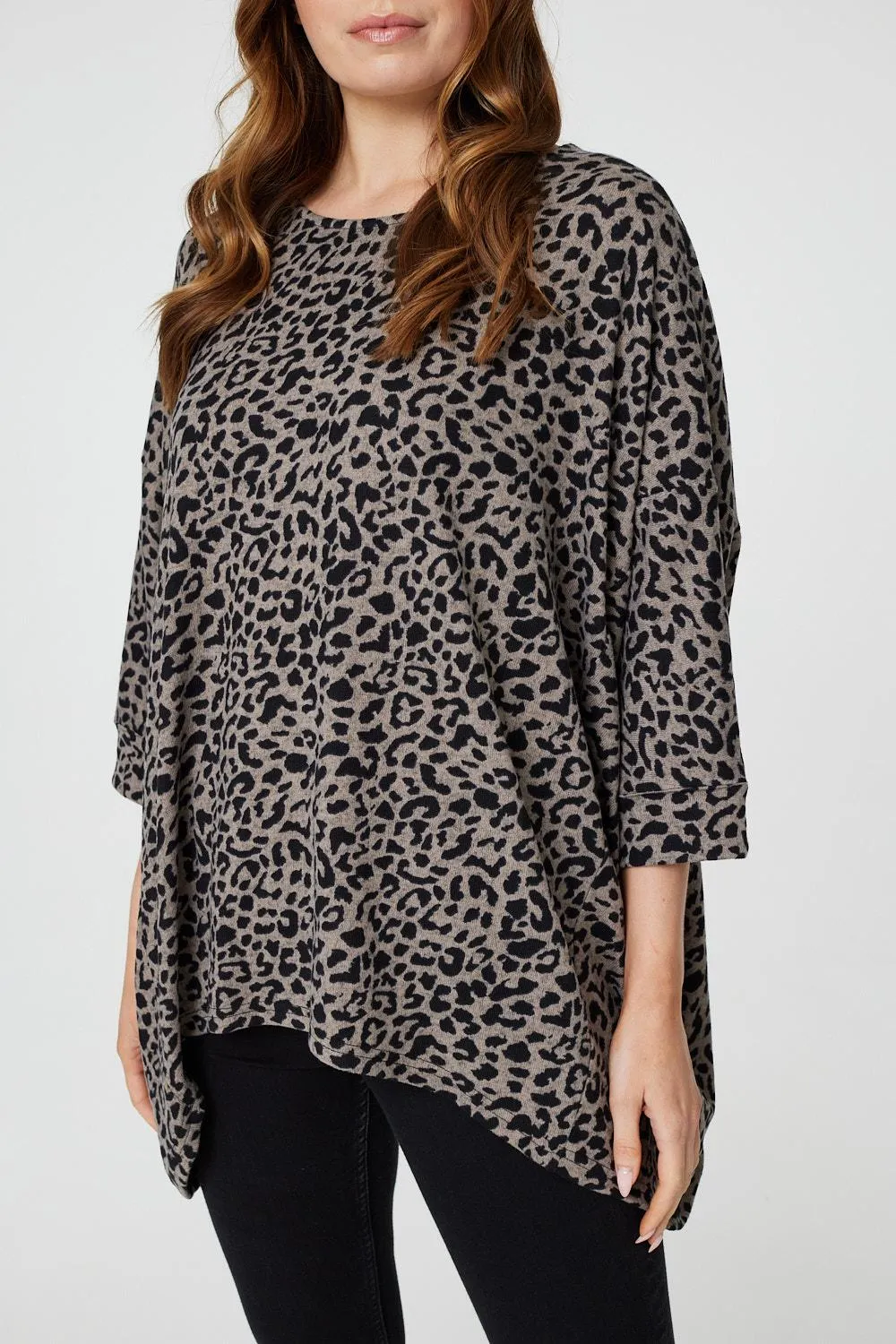 Leopard Print Oversized Top