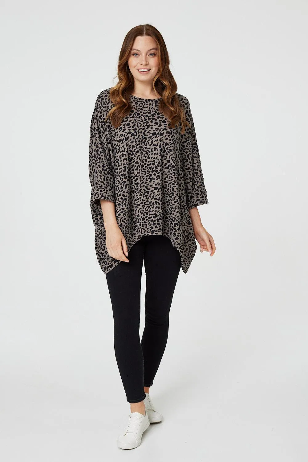 Leopard Print Oversized Top