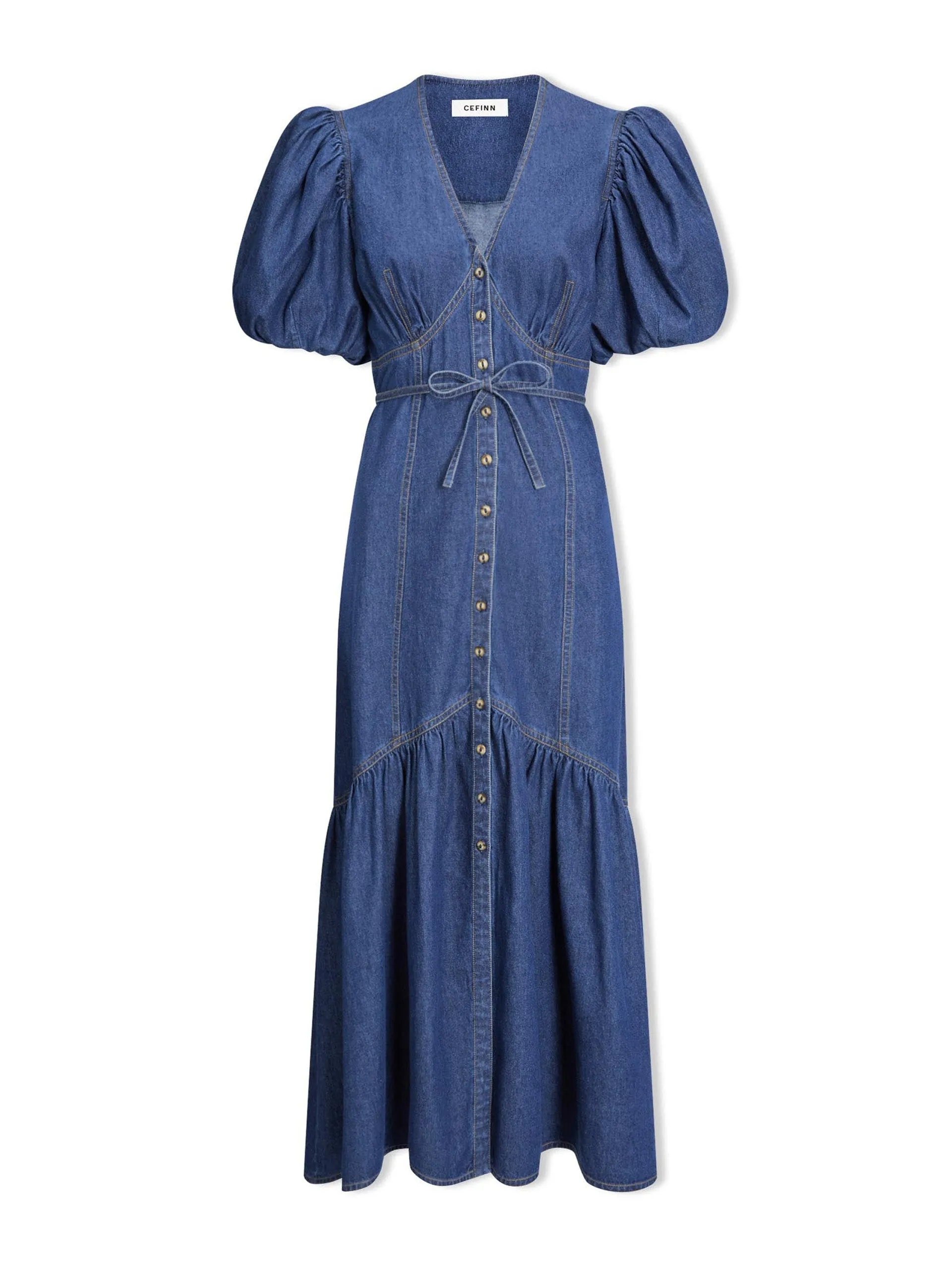 Light blue Este denim maxi dress