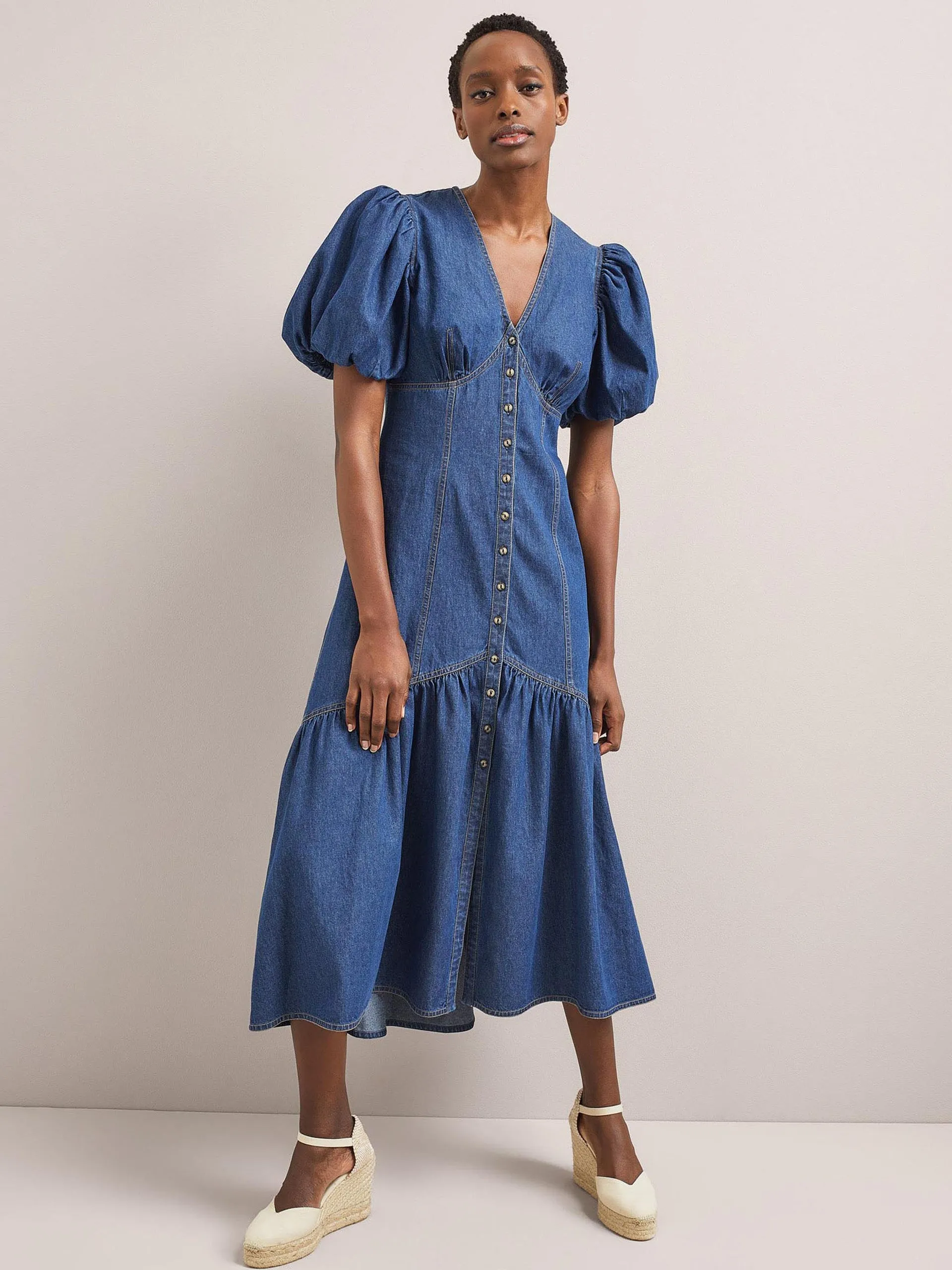 Light blue Este denim maxi dress