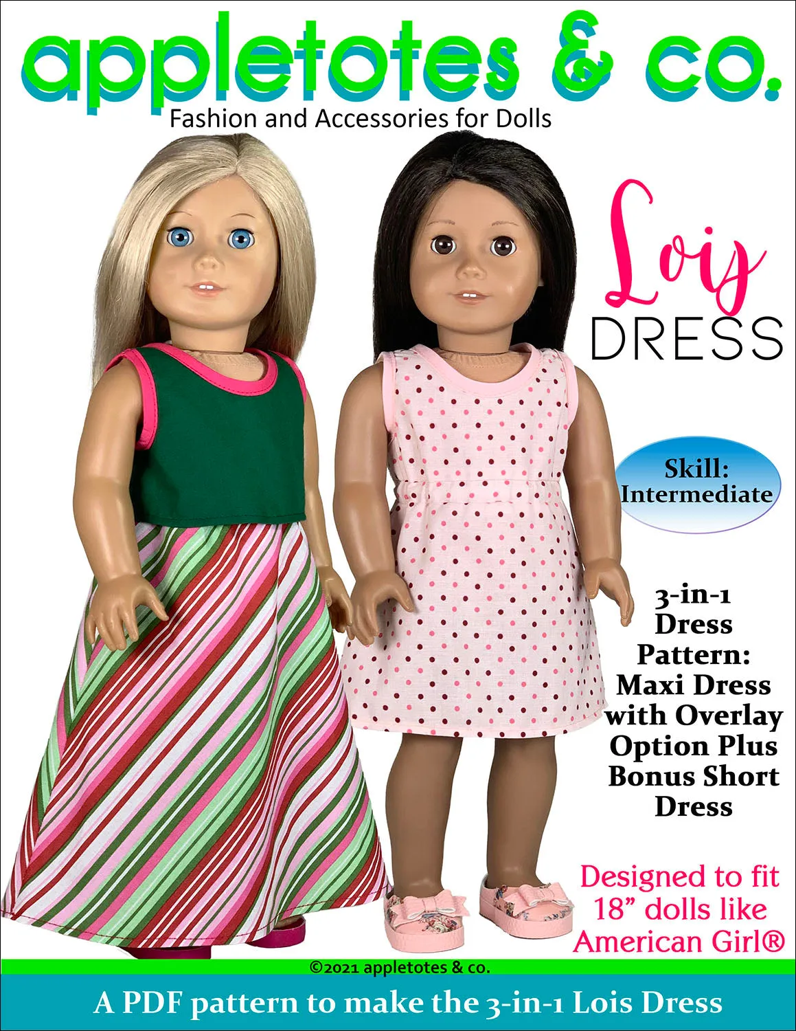 Lois Dress 18 Inch Doll Sewing Pattern