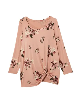 Maria Twist Front Top | Pink / Mauve