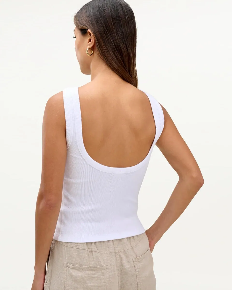 Mary Lawless Lee x Splendid Solid Scoop Back Rib Tank