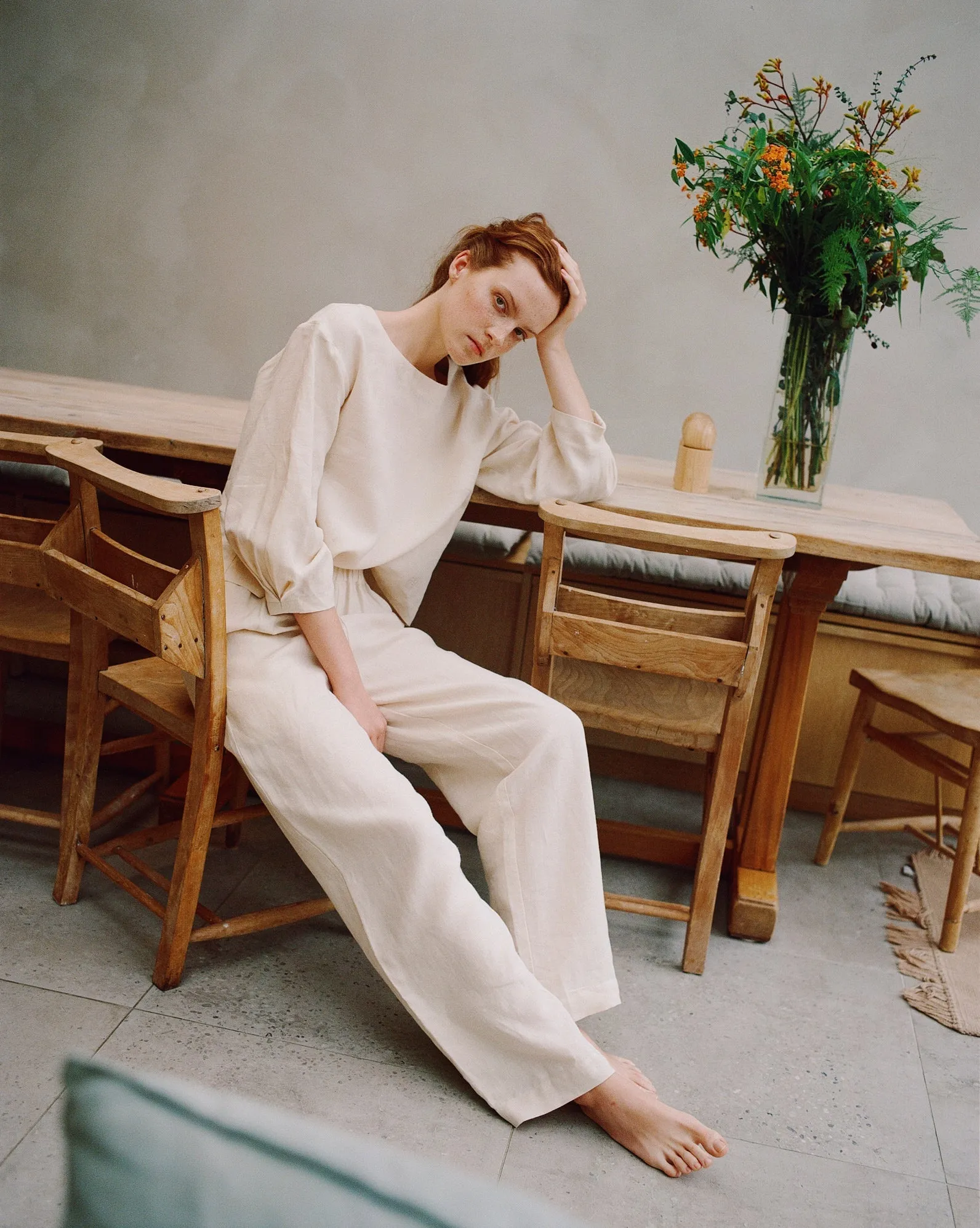 Maya Linen Trousers - Natural