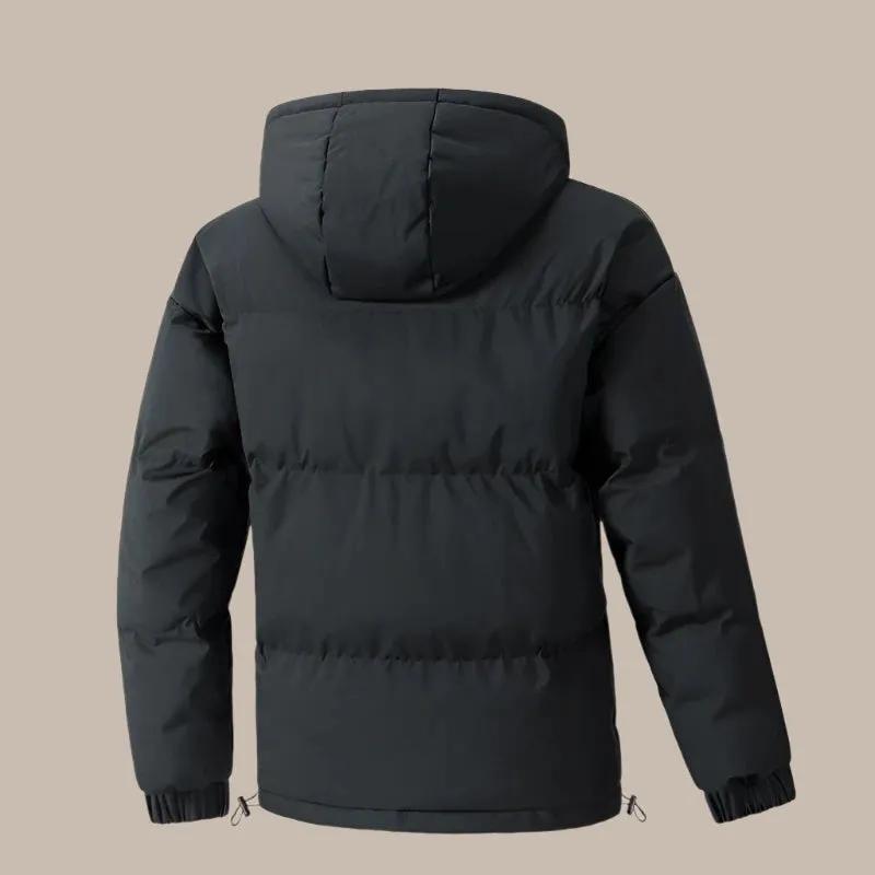 Men Warm Solid Winter Jacket